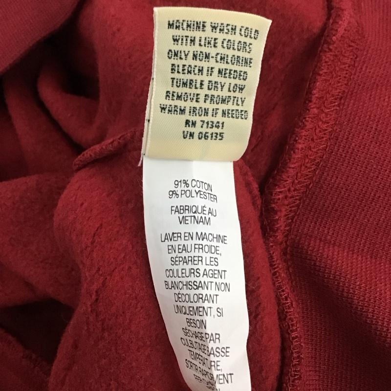 エルエルビーン L.L.Bean パーカー 長袖 276233 ジップアップパーカー 裏起毛 スウェット タグ付き L 無地 えんじ / ワインレッド / メンズ USED 古着 中古 10111256