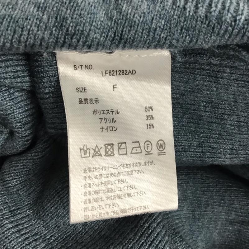 ローリーズファーム LOWRYS FARM ニット、セーター 長袖 LF621282AD 肩フリル FREE 無地 青 / ブルー /  レディース USED 古着 中古 10110969