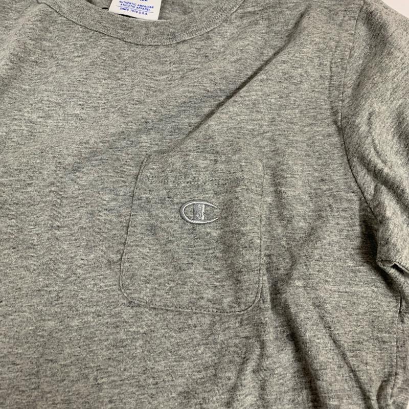 チャンピオン Champion Tシャツ 半袖 イーハイフンワールドギャラリー E hyphen world gallery×チャンピオン champion コラボ S 無地 灰 / グレー / レディース USED 古着 中古 10011846