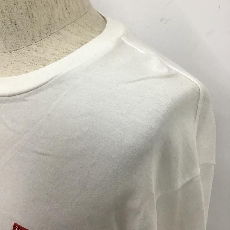 シュプリーム Supreme カットソー 長袖 ワンポイントBOXロゴ定番ロングtシャツ ロングスリーブT 長袖カットソー M ロゴ、文字 白 / ホワイト / メンズ USED 古着 中古 10105541