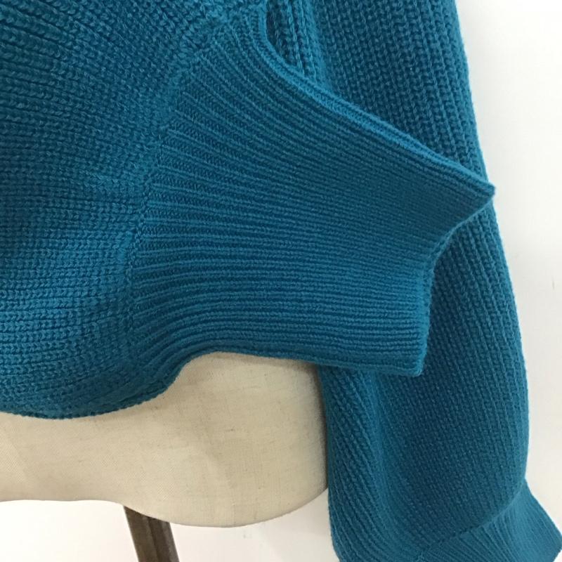 アズールバイマウジー AZUL BY MOUSSY ニット、セーター 長袖 250FAT70-198H カシュクールニットセットトップス M 無地 青 / ブルー / レディース USED 古着 中古 10110968