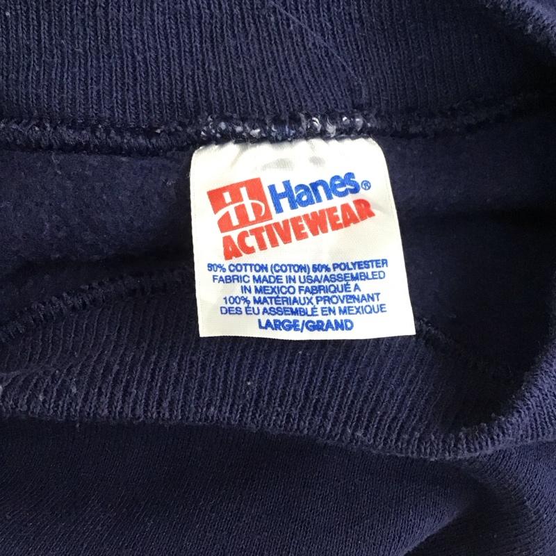 ヘインズ HANES トレーナー 長袖 長袖トレーナー スウェット クルーネック 古着 L 無地 紺 / ネイビー / メンズ USED 古着 中古 10109861