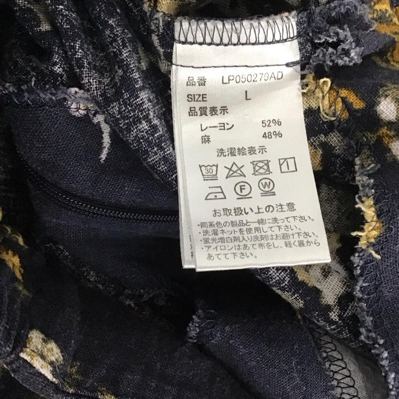 レプシィム LEPSIM パンツ スラックス L 総柄 紺 / ネイビー / レディース USED 古着 中古 10131922