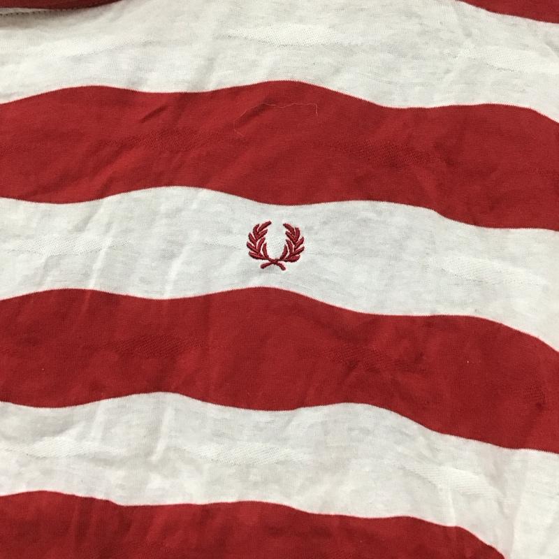 フレッドペリー FRED PERRY カットソー 半袖 ボーダー ボーダー柄 白 / ホワイト / X 赤 / レッド / レディース USED 古着 中古 10133838