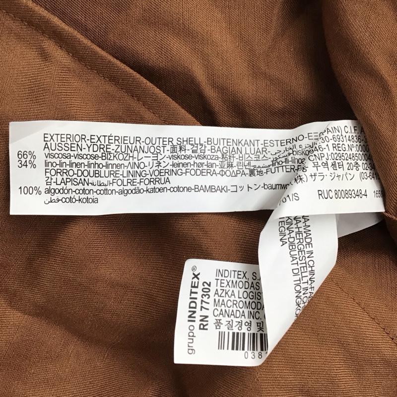 ザラ ZARA ジャケット、上着 ジャケット、ブレザー S 無地 茶 / ブラウン / レディース USED 古着 中古 10123445