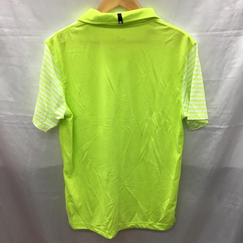 プーマ PUMA ポロシャツ 半袖 スポーツウェア M ワンポイント 黄緑 / イエローグリーン / X 白 / ホワイト / メンズ USED 古着 中古 10119307