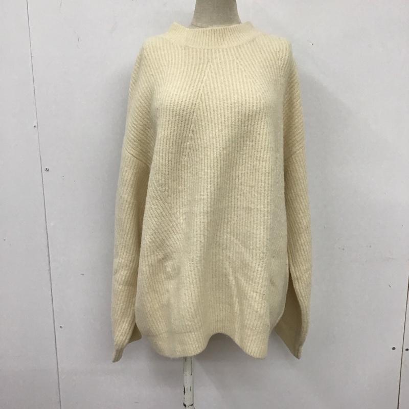 マウジー MOUSSY ニット、セーター 長袖 010CSF70-0440 MIDDLE NECK KNIT TUNIC チュニック FREE 無地 オフホワイト / オフホワイト / レディース USED 古着 中古 10107494