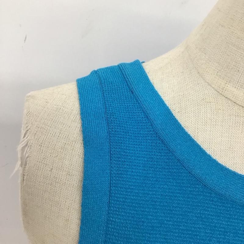 ザラ ZARA タンクトップ タンクトップ 1750 002 400 クロップド丈 ホルターネック S 無地 青 / ブルー / レディース USED 古着 中古 10118801