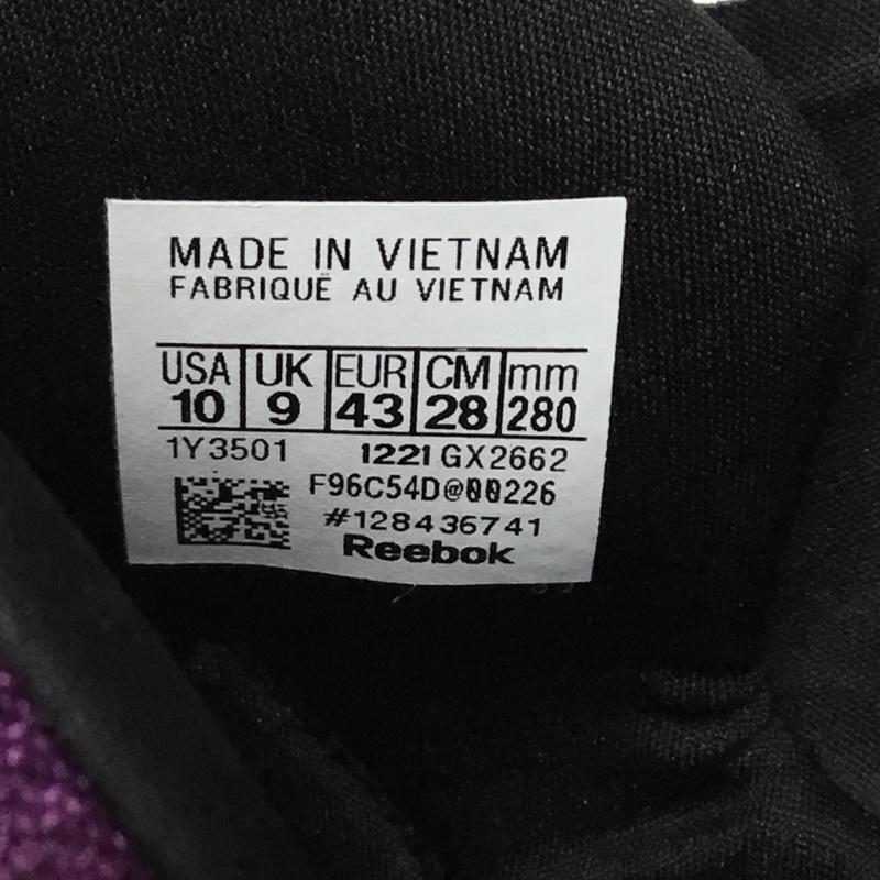 リーボック Reebok スニーカー スニーカー GX2662 INSTAPUMP FURY 95 28cm 28.0cm ロゴ、文字 白 / ホワイト / X 黒 / ブラック / X 紫 / パープル / メンズ USED 古着 中古 10119899