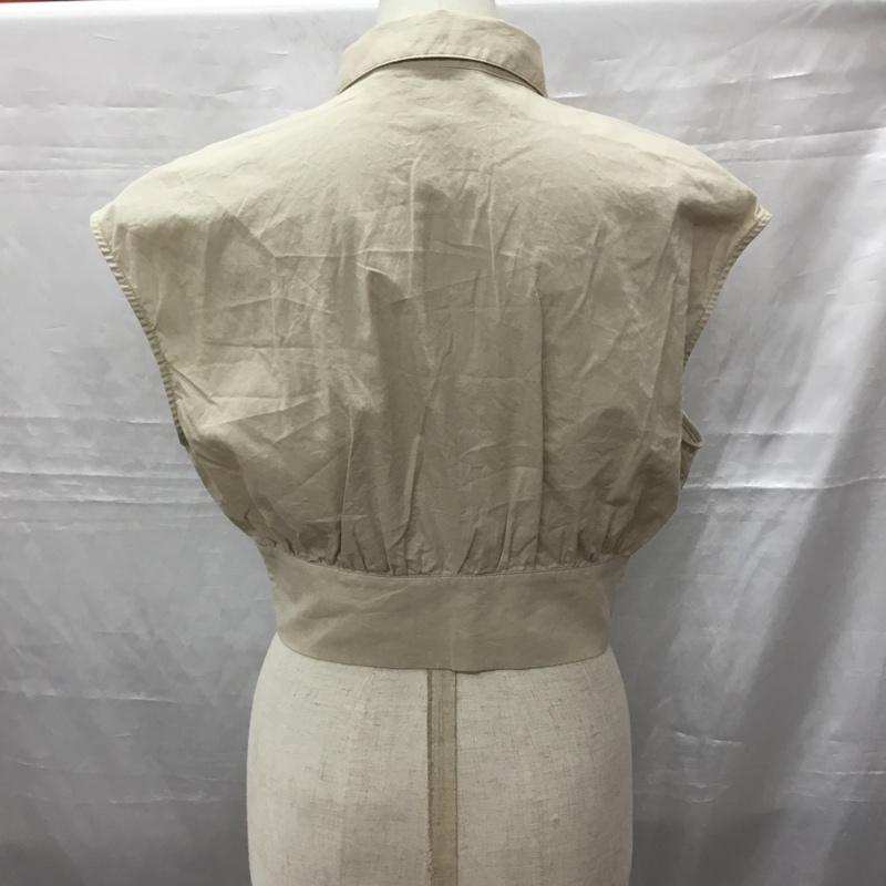 ザラ ZARA シャツ、ブラウス 半袖 ノースリーブシャツ 前ボタン ノースリーブカットソー XS 無地 ベージュ / ベージュ / レディース USED 古着 中古 10115798
