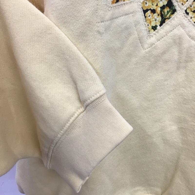 古着 USED トレーナー 長袖 長袖トレーナー スウェット クルーネック リブスウェットカットソー 古着 L 花柄 黄 / イエロー / レディース USED 古着 中古 10123932