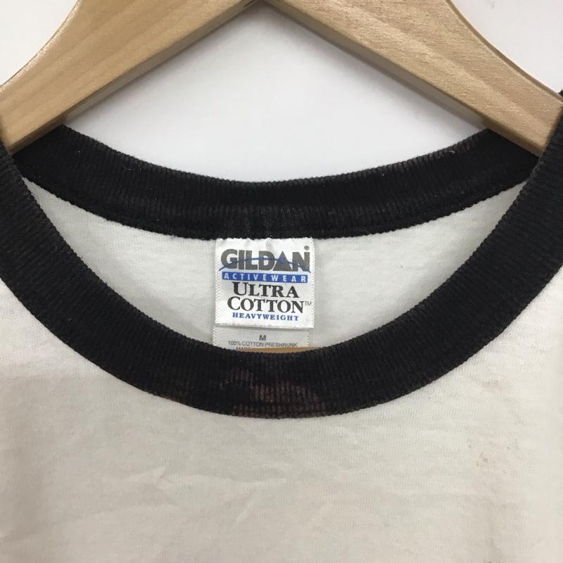 ギルダン GILDAN Tシャツ 半袖 半袖カットソー プリントTシャツ クルーネックカットソー バンドTシャツ M ロゴ、文字 白 / ホワイト / メンズ USED 古着 中古 10139814