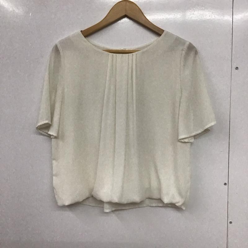 ナチュラルビューティーベーシック NATURAL BEAUTY BASIC カットソー 半袖 半袖カットソー プルオーバー フレアカットソー M 無地 白 / ホワイト / レディース USED 古着 中古 10132935
