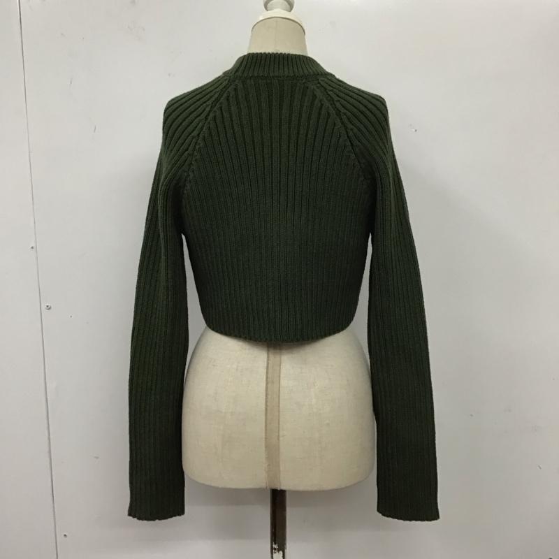 ザラ ZARA ニット、セーター 長袖 長袖ニットカットソー ラグラン ショート丈ニット S 無地 緑 / グリーン / レディース USED 古着 中古 10118532