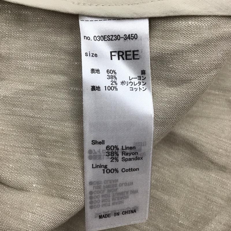 スライ SLY ジャケット、上着 ジャケット、ブレザー 030eSZ30-3450 LINEN SHORT SLEEVE ジャケット FREE 無地 アイボリー / アイボリー / レディース USED 古着 中古 10112527