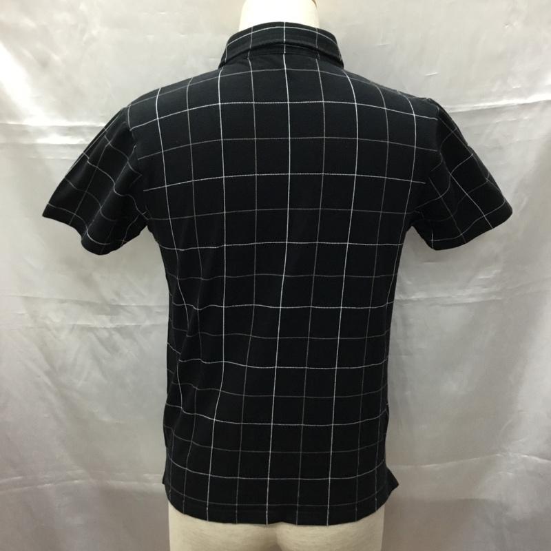 アール・ニューボールド R.NEWBOLD ポロシャツ 半袖 RN-MO-33950 チェック M ワンポイント 黒 / ブラック / メンズ USED 古着 中古 10109274