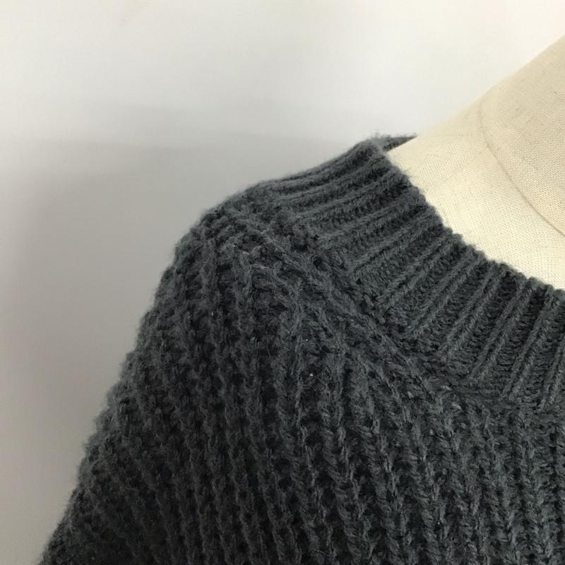 ザラ ZARA ワンピース ミニスカート 2142 177 485 チュニック 長袖 ニット M 無地 チャコールグレー / チャコールグレー / レディース USED 古着 中古 10119616