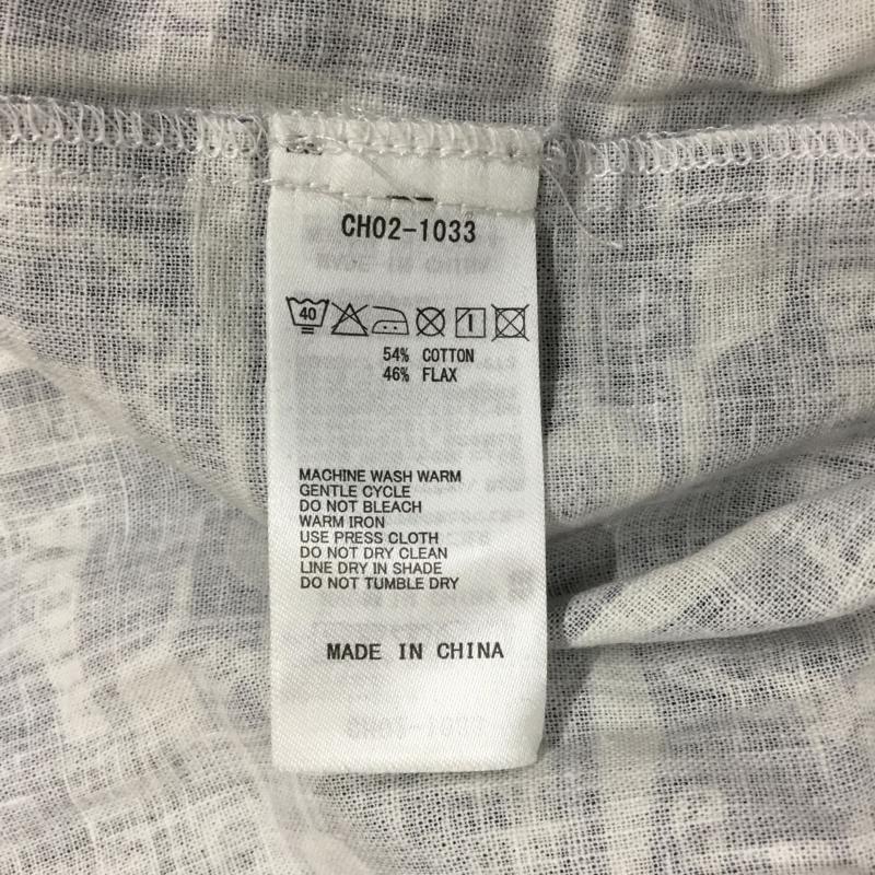 チャムス CHUMS シャツ、ブラウス 半袖 半袖シャツ カラーシャツ 半袖カットソー プリントシャツ M プリント 白 / ホワイト / X 青 / ブルー / メンズ USED 古着 中古 10122911