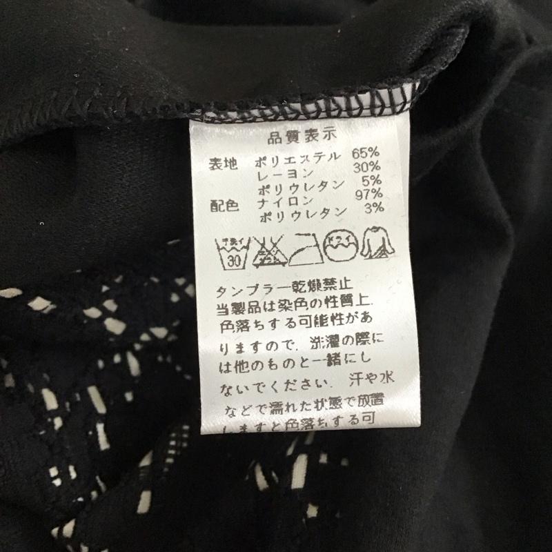 トッコ tocco ワンピース ひざ丈スカート 七分袖 レース M 黒 / ブラック / レディース USED 古着 中古 10119275