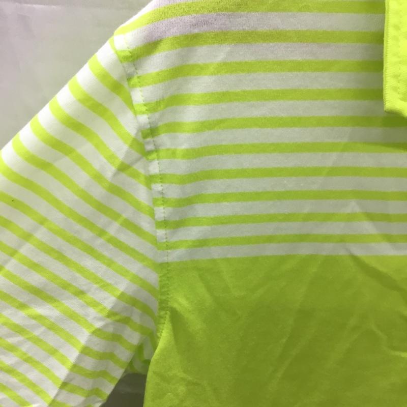 プーマ PUMA ポロシャツ 半袖 スポーツウェア M ワンポイント 黄緑 / イエローグリーン / X 白 / ホワイト / メンズ USED 古着 中古 10119307