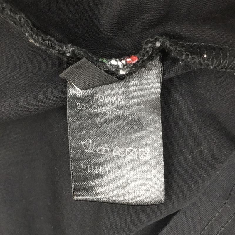 フィリッププレイン PHILIPP PLEIN Tシャツ 半袖 半袖カットソー プリントTシャツ クルーネックカットソー L プリント 黒 / ブラック /  メンズ USED 古着 中古 10109297
