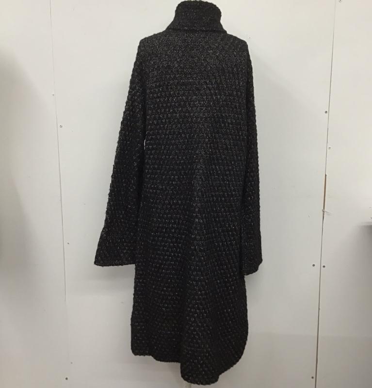 ザラ ZARA コート コート一般 3978 934 800 ニットコート ロング丈 M 無地 黒 / ブラック / レディース USED 古着 中古 10124987