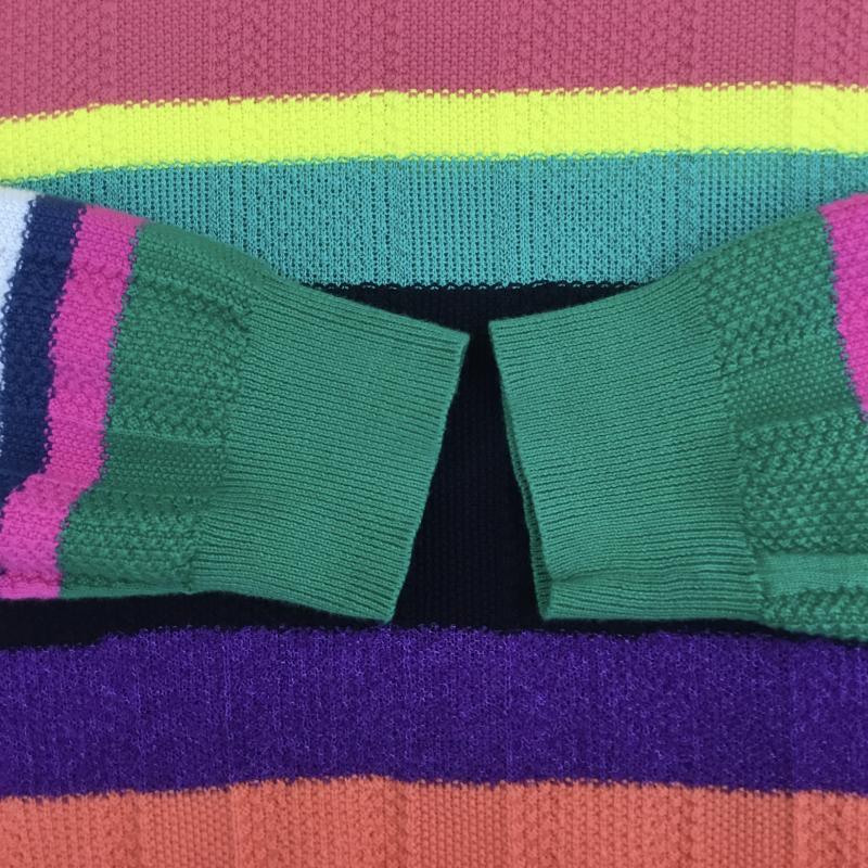 ポールスミス Paul Smith ニット、セーター 長袖 L ボーダー柄 青 / ブルー / X 赤 / レッド / X 紫 / パープル / X 緑 / グリーン / X 桃 / ピンク / X 黄 / イエロー / X 橙 / オレンジ / メンズ USED 古着 中古 10133594