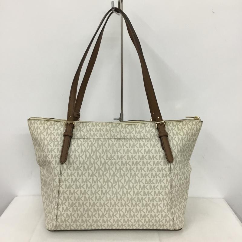 マイケルコース MICHAEL KORS トートバッグ トートバッグ 35F8GC6T7B シグネチャー ロゴ、文字 オフホワイト / オフホワイト / レディース USED 古着 中古 10140049