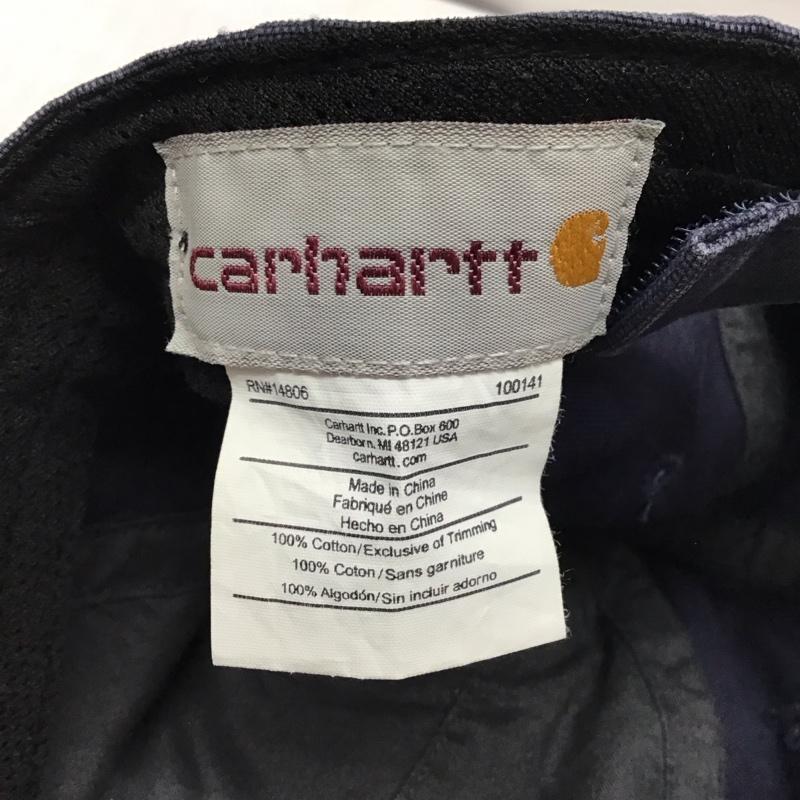カーハート Carhartt 帽子 キャップ 100289 412 ODESSA CAP ロゴ、文字 紺 / ネイビー / メンズ USED 古着 中古 10115679