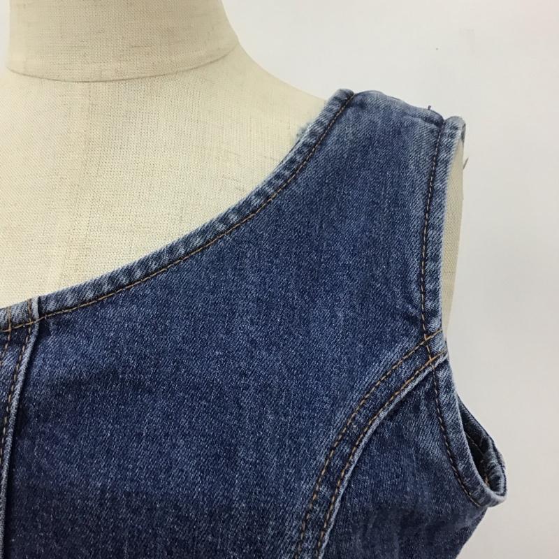 マウジー MOUSSY ワンピース・ドレス・オールインワン ワンピース・ドレス・オールインワン 010DSH12-0260 ワンショルダー デニム オールインワン 2 無地 青 / ブルー / レディース USED 古着 中古 10108604