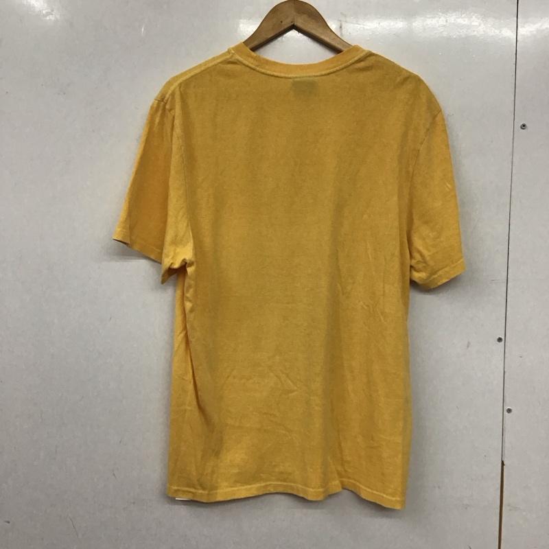 ステューシー STUSSY Tシャツ 半袖 半袖カットソー プリントTシャツ クルーネックカットソー M ロゴ、文字 黄 / イエロー / メンズ USED 古着 中古 10137957