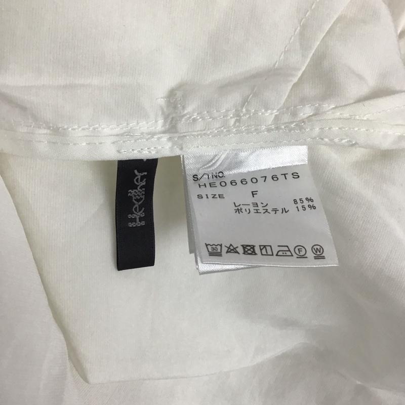 ヘザー Heather シャツ、ブラウス 長袖 HE066076TS ロング丈 FREE 無地 白 / ホワイト / レディース USED 古着 中古 10112247