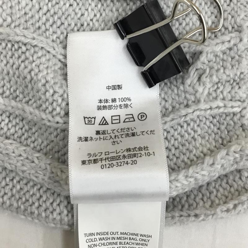 ポロラルフローレン POLO RALPH LAUREN ニット、セーター 長袖 ケーブルニット S 刺繍 X ワンポイント 灰 / グレー / メンズ USED 古着 中古 10136063