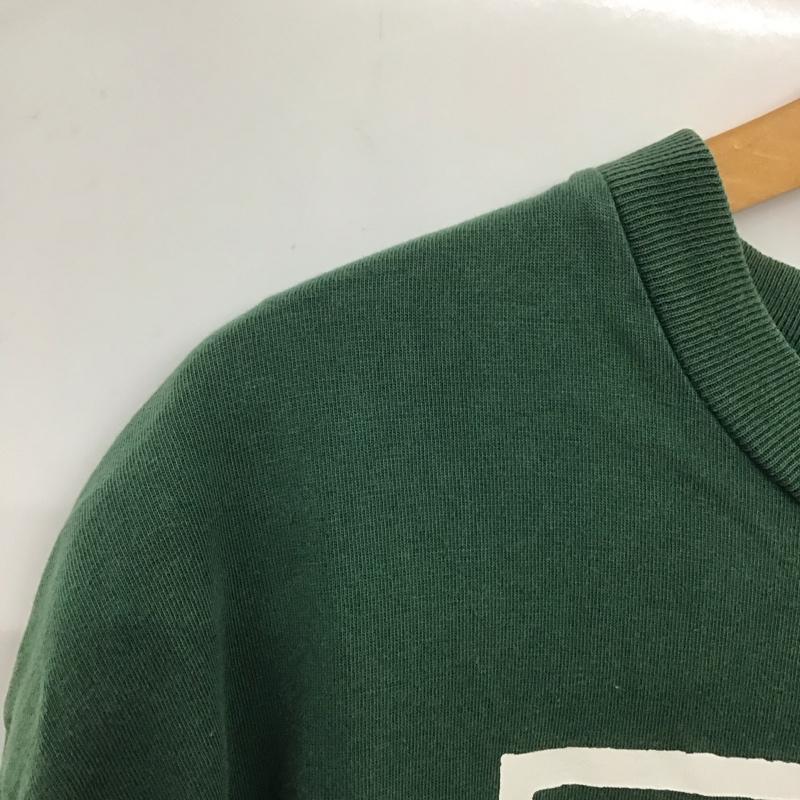 アディダス adidas Tシャツ 半袖 半袖カットソー プリントTシャツ クルーネックカットソー L ロゴ、文字 緑 / グリーン / メンズ USED 古着 中古 10136670