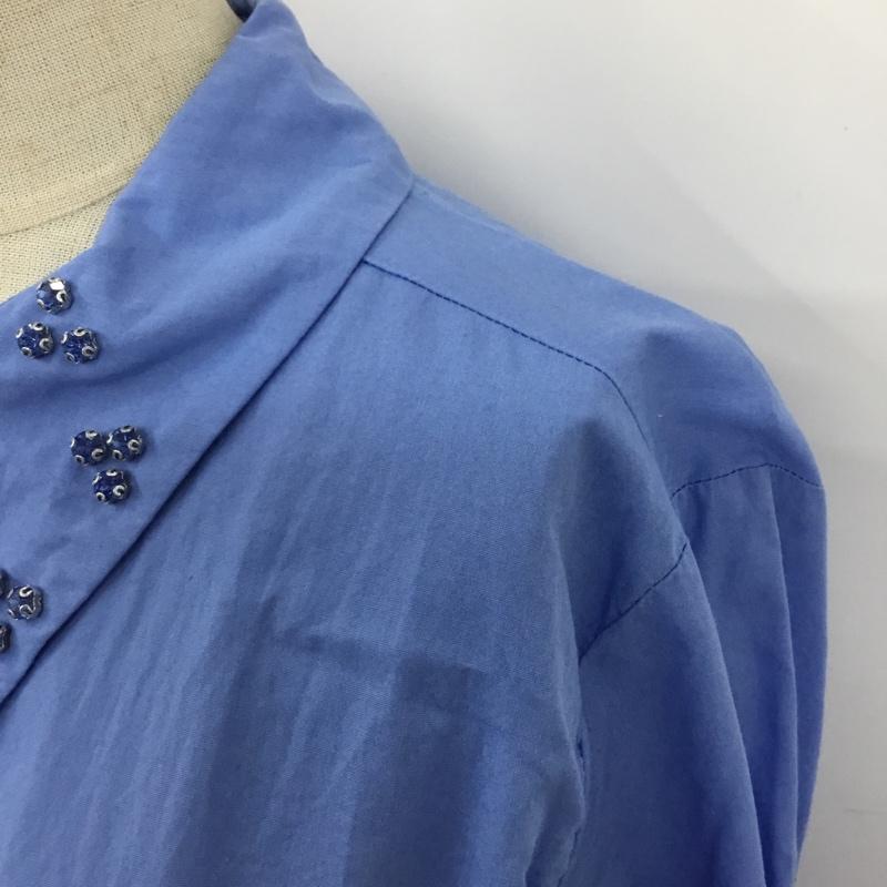 ザラ ZARA シャツ、ブラウス 長袖 長袖シャツ カラーシャツ 長袖カットソー M 無地 青 / ブルー / レディース USED 古着 中古 10110307