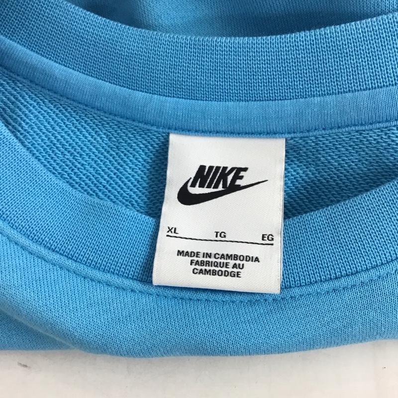 ナイキ NIKE トレーナー 長袖 bv2667-416 スポーツウェアクラブフレンチテリークルー 長袖トレーナー XL ロゴ、文字 青 / ブルー / メンズ USED 古着 中古 10129886