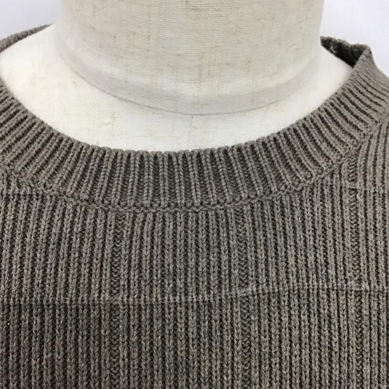 アイゾッド IZOD ニット、セーター 長袖 長袖ニットカットソー ニット セーター クルーネックニット M ロゴ、文字 茶 / ブラウン / メンズ USED 古着 中古 10122013