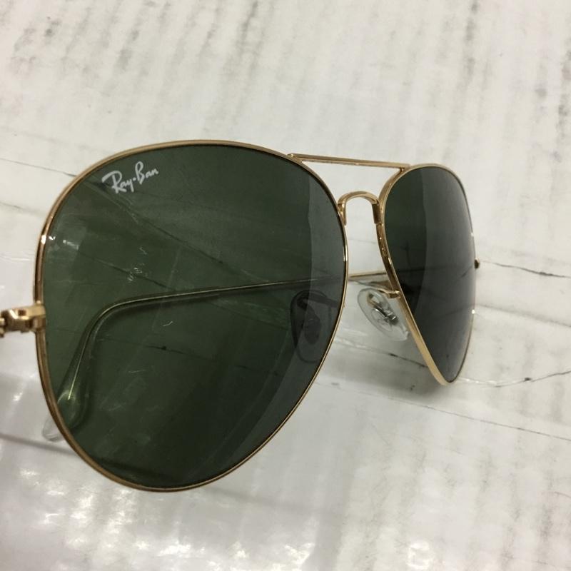 レイバン Ray-Ban めがね・サングラス サングラス RB3026 AVIATOR LARGE METAL II ケース付き ロゴ、文字 金 / ゴールド / メンズ USED 古着 中古 10107631