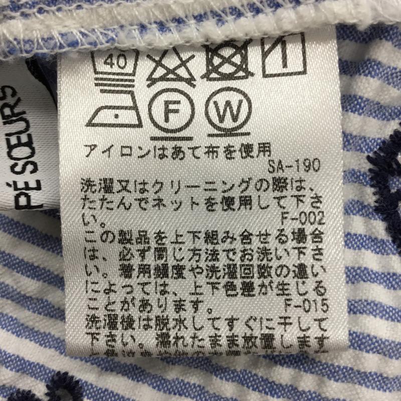 ロペピクニック ROPE PICNIC カットソー 半袖 36 ストライプ 青 / ブルー / レディース USED 古着 中古 10139442