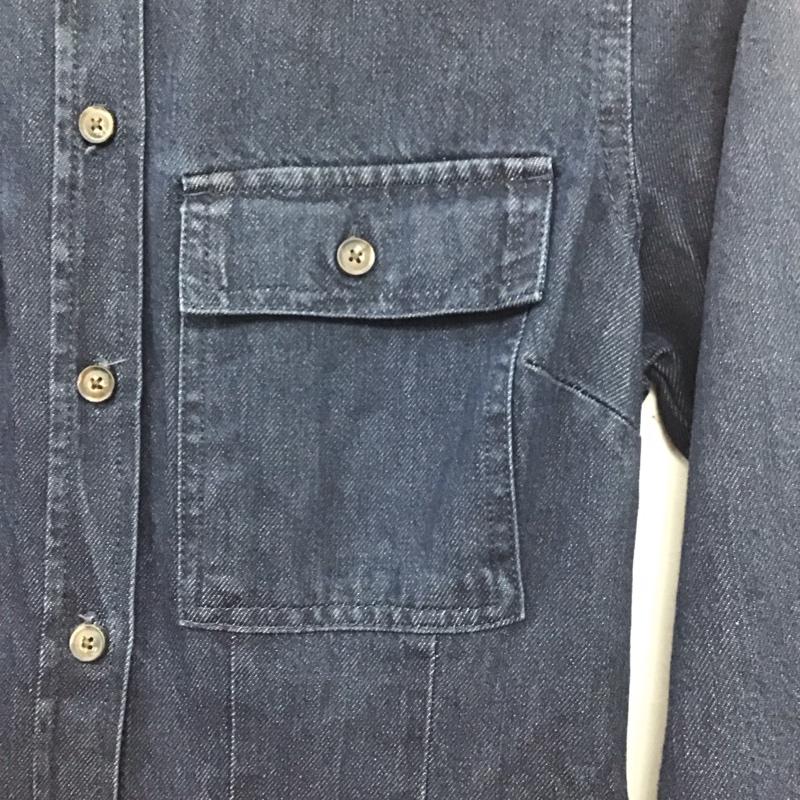 ザラ ZARA ワンピース ロングスカート 長袖シャツワンピース ロングワンピース デニムシャツロングワンピース S 無地 インディゴ / インディゴ / レディース USED 古着 中古 10136021