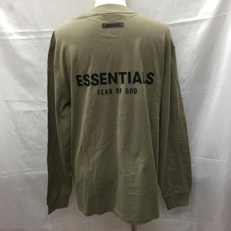 エッセンシャルズ ESSENTIALS カットソー 長袖 69139605 長袖カットソー クルーネックカットソー ロングスリーブカットソー プリントTシャツ L 無地 ベージュ / ベージュ /  メンズ USED 古着 中古 10109331