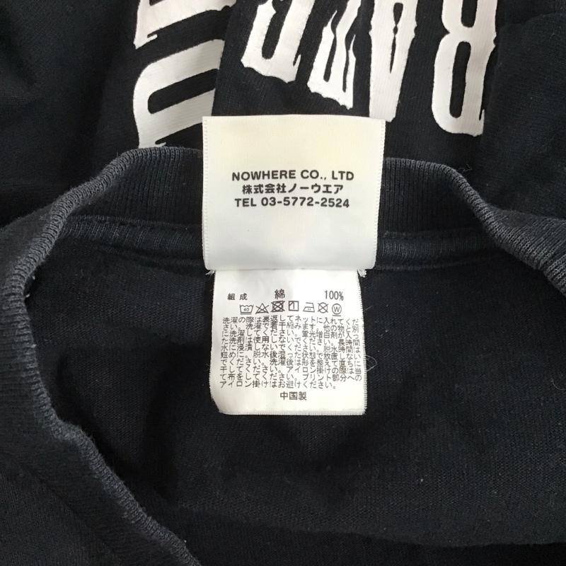 アベイシングエイプ A BATHING APE Tシャツ 半袖 半袖カットソー プリントTシャツ クルーネックカットソー L ロゴ、文字 黒 / ブラック / メンズ USED 古着 中古 10125501