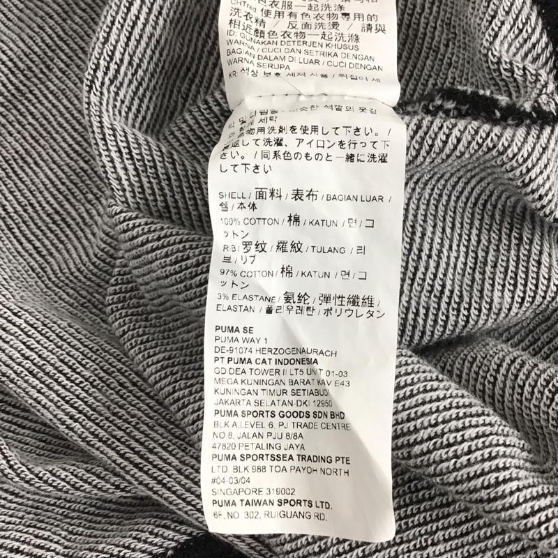 プーマ PUMA トレーナー 長袖 長袖トレーナー スウェット クルーネック プルオーバー L ロゴ、文字 黒 / ブラック / メンズ USED 古着 中古 10134564