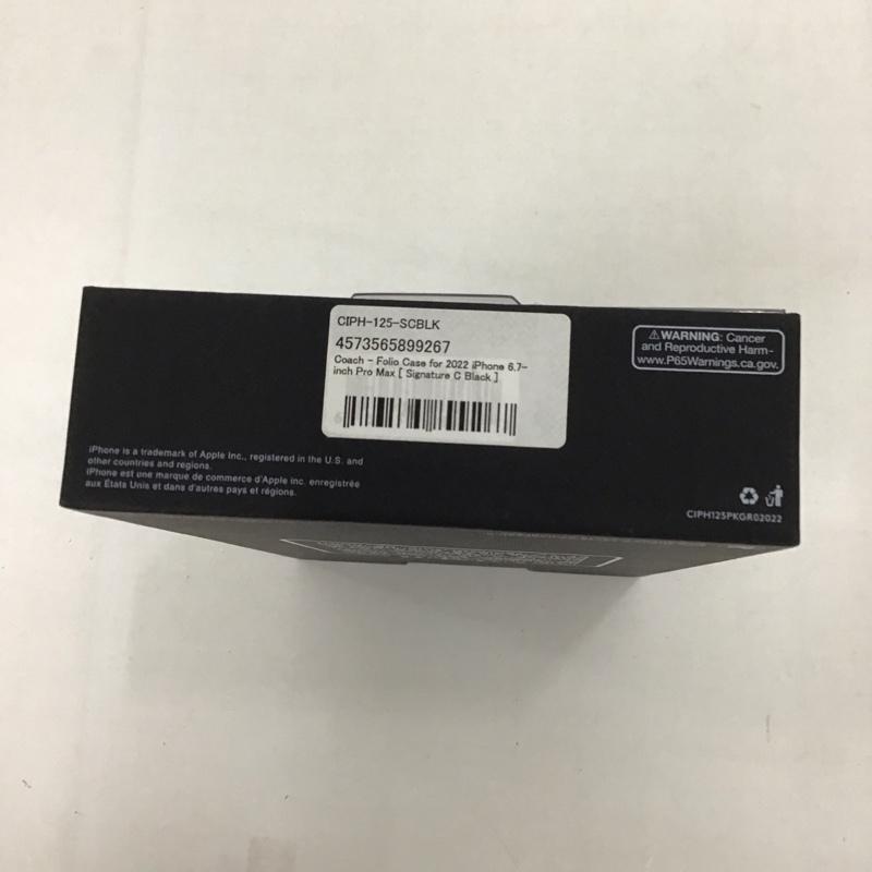 コーチ COACH ファッション小物 ファッション小物 CIPH-125-SCBLK iPhone 14 Pro Max iPhoneケース 手帳型 Folio Case ロゴ、文字 黒 / ブラック / メンズ USED 古着 中古 10126356