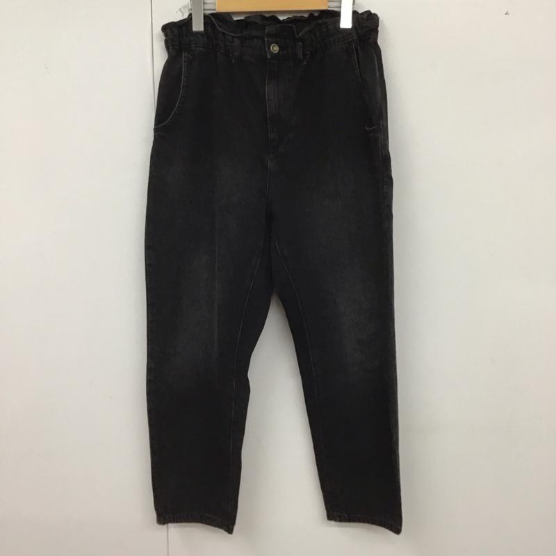 ザラ ZARA パンツ デニム、ジーンズ 42 無地 黒 / ブラック / レディース USED 古着 中古 10129450