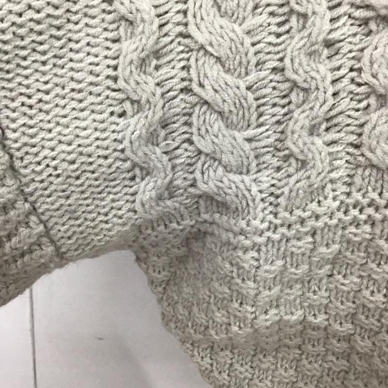 ジーナシス JEANASIS ニット、セーター 長袖 長袖ニットカットソー クルーネック セーター FREE 無地 灰 / グレー / レディース USED 古着 中古 10126099