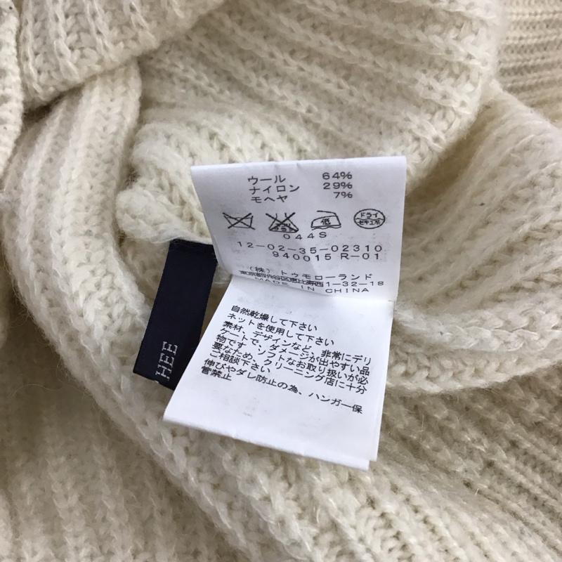 マカフィー MACPHEE ニット、セーター 長袖 1 無地 白 / ホワイト / レディース USED 古着 中古 10121723
