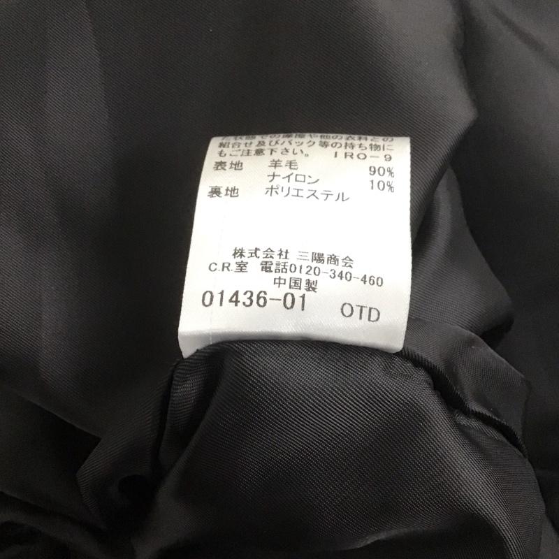 バーバリーブラックレーベル BURBERRY BLACK LABEL コート コート一般 ショートコート ピーコート アウター カラージャケット M 無地 黒 / ブラック / メンズ USED 古着 中古 10106697
