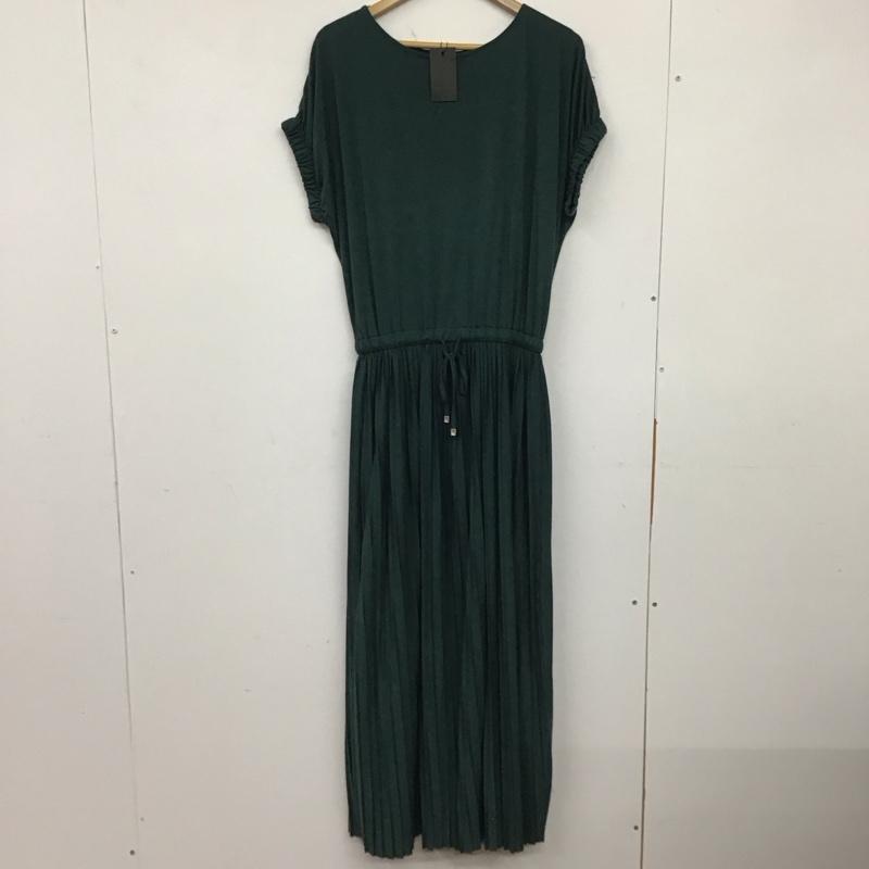 アパートバイローリーズ apart by lowrys ワンピース ロングスカート ロングワンピース ノースリーブロングワンピース プリーツスカート M 無地 緑 / グリーン / レディース USED 古着 中古 10137569