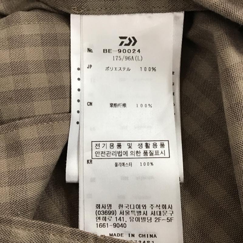 ダイワ ピアサーティナイン DAIWA PIER39 シャツ、ブラウス 長袖 be-90024 TECHSPORTSOPENCOLLARSHIRTSLSMINIPLAIDS 長袖シャツ L チェック 茶 / ブラウン / メンズ USED 古着 中古 10136881